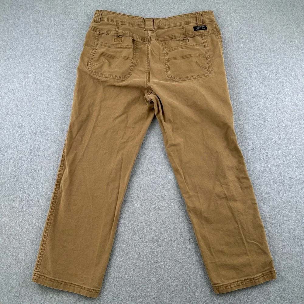 G.H. Bass Pants Mens 36x30 Tan Canvas Workwear Straight Leg